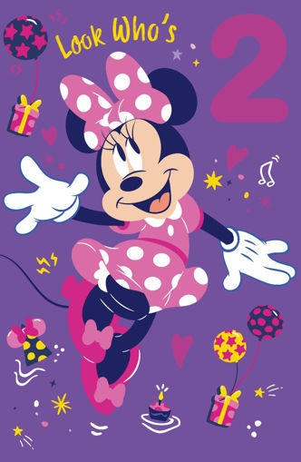 Picture of LOOK WHOS 2 - MINNIE BIRTHDAY CARD
